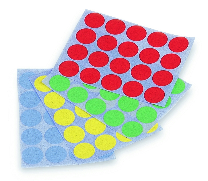 Markierungspunkte selbstklebend (farbig sortiert)