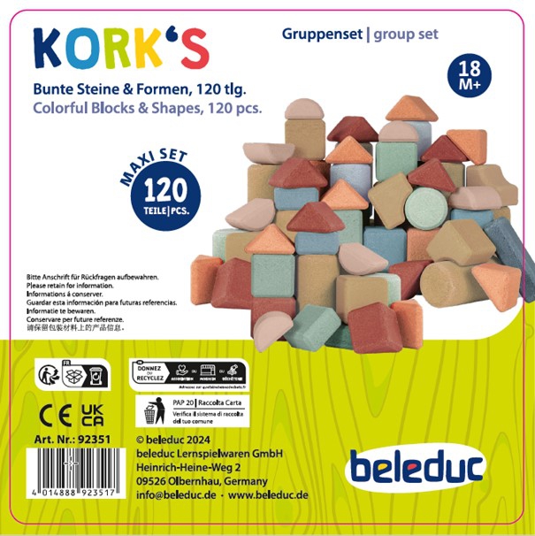 Kork-Bausteine 120er-Set