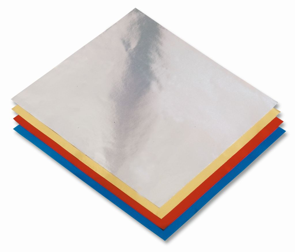 Faltblätter - zweiseitige Alufolie - 15 x 15 cm