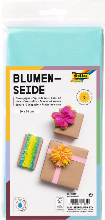 Blumenseide - hellblau